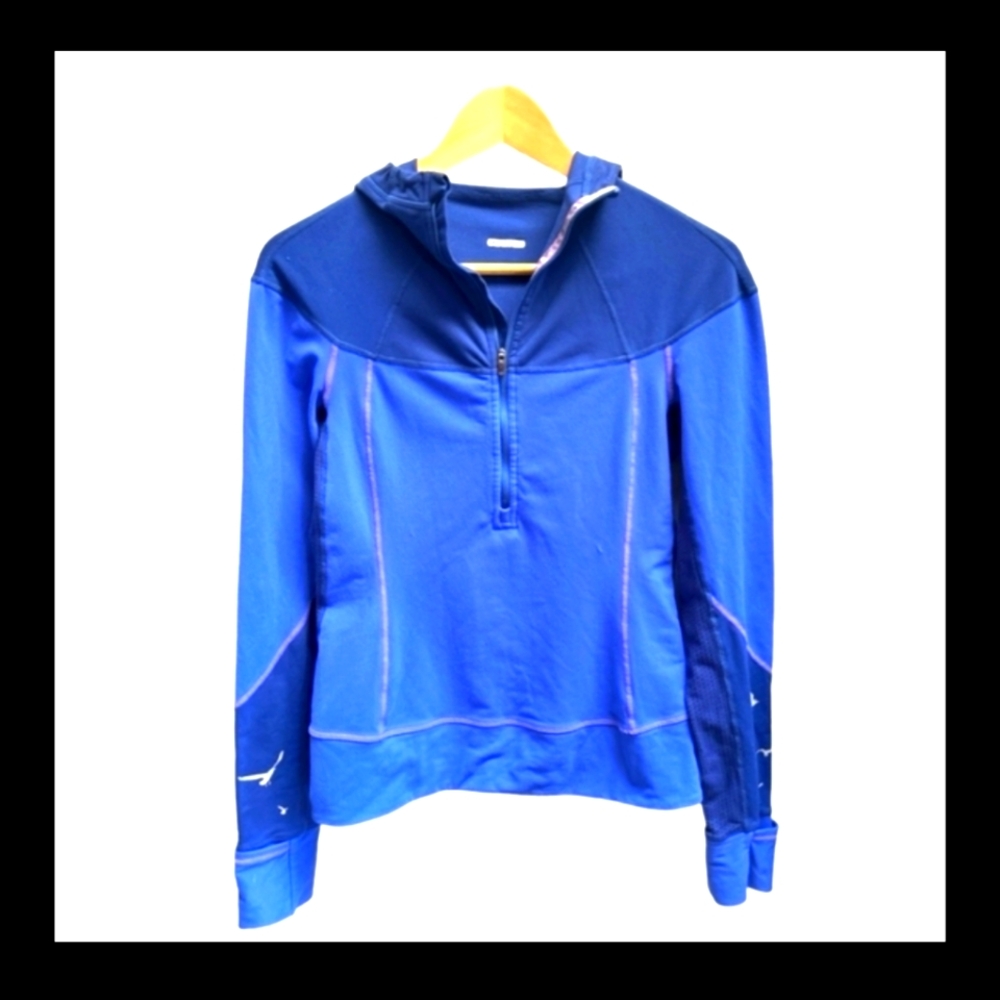 (6)Vtg✨️Lululemon✨️ 2 Toned Spirit Energy Birds in Flight🕊 Pony Hood Pullover